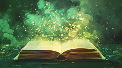 Poster - Book titled Digital Detox as a symbol of choosing traditional reading over digital consumption for mental health and relaxation
