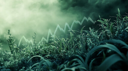 Aufkleber - Economic growth warning for cautious business investment, concept illustration