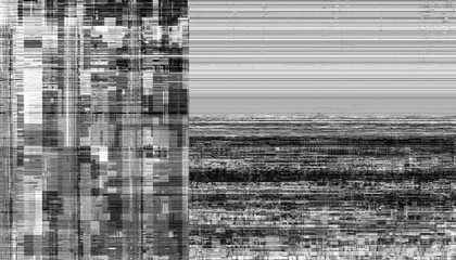 Poster - Abstract black pixelated overlay with a transparent background. Png overlay background