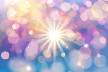 clear blue sky with a bright sun shining down, perfect for outdoor or nature-themed uses