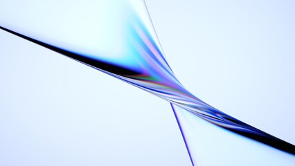 Wall Mural - abstract futuristic design, minimalist glass shape, 3d render
