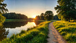 © SolarisKG - Coucher de soleil sur le sentier tranquille