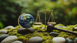 © Daniel - Global Justice Earth Scales Gavel on Moss