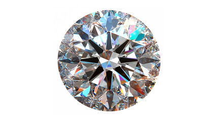 Diamond, brilliant cut, sparkling, facets, gemstone, clarity, light refraction, precision, luxury, jewelry, precious stone, transparent, round, symmetrical, colorful reflections, high detail, photorea