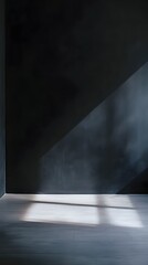 Wall Mural - abstract interior scene with dramatic light and shadow creating an artistic atmosphere in a minimali