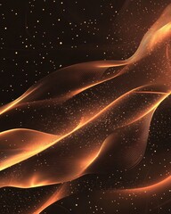 Wall Mural - a modern abstract background with wavy lines and particle effects. eps 10.