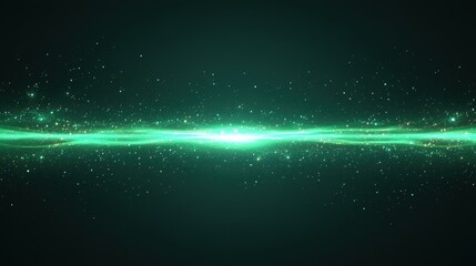 Wall Mural - background with glowing green light rings grainy gradient noise texture poster banner background