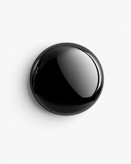 A sleek, modern button design with a glossy finish on a white background, ideal for various projects.