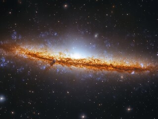 Wall Mural - a vast, star-studded sky with a dense, luminous galaxy stretching across the night, capturing cosmic