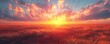 © peppastocker - Sunset over the field - Captivating 4K time-lapse: majestic sunrise/sunset landscape with stunning nature's light and rolling colorful clouds, Generative AI
