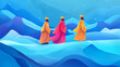 © Thiago - Three wise men travel blue background. Epiphany. Illustration