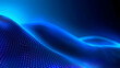 © HQAsset - Abstract Blue Dotted Wavy Lines 3D Digital Art Illustration Background