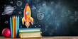 © YuDwi Studio - Educational Rocket Launch:  A vibrant image symbolizing the exciting journey of learning and knowledge