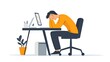 © PANGERANDESIGN - Stressed Worker at Desk
