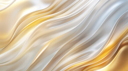 Wall Mural - Gold and Silver Silky Sleek Waves