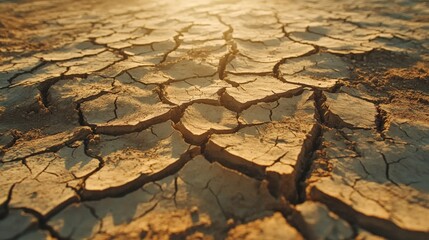 Dried-up lakes, Dry cracked desert, cracked earth, dried-out land in the dry season, The global shortage of water on the planet. Global warming and greenhouse effect concept 