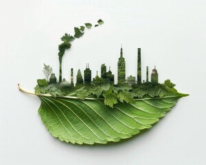 cityscape, greenery, environment, sustainability a creative blend of a city skyline and lush foliage