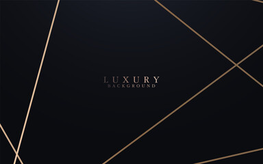 Poster - Luxury Black and Gold Geometric Background