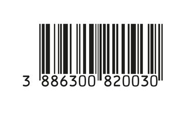 barcode icon isolated on white background