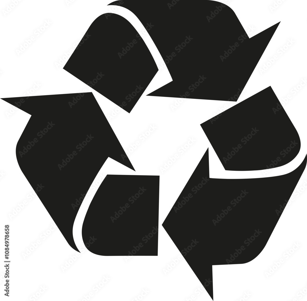 Recycling vector icon isolated on white background Stock Vector | Adobe ...