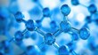 © kachanovski - Blue molecular structures in liquid symbolizing scientific innovation in chemistry