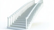 © LofiCat - Elegant Curved Staircase in White Digital Illustration