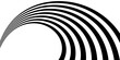 © Sigit - Abstract Curved Perspective Black White Stripes Lines