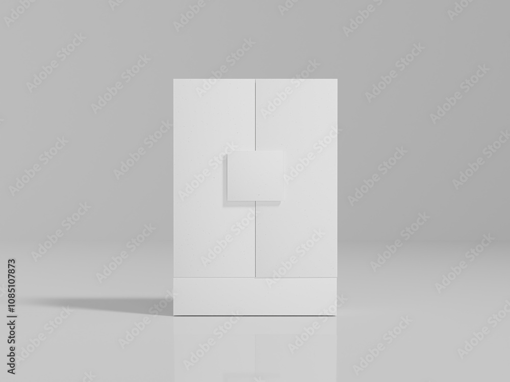Front view of luxury gift box mockup, empty design jewelry drawer ...