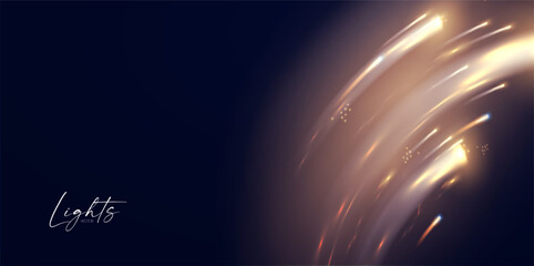 Wall Mural - Motion light effect. Shining magic background and liquid speed light.