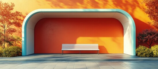 Wall Mural - Modern Bus Stop Design