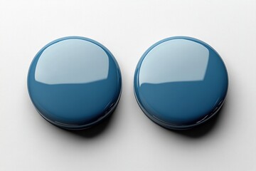 Wall Mural - two shiny blue buttons