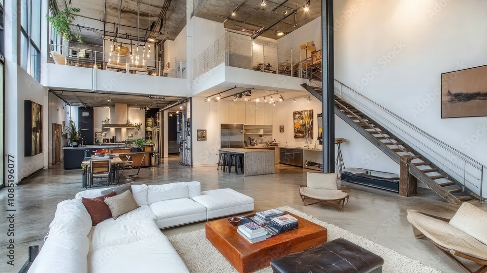 Stunning Exposure Metal Beams In Living Room image