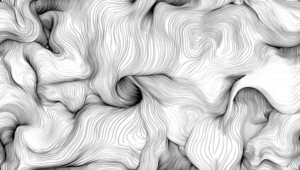 Wall Mural - abstract black and white seamless line pattern texture artwork