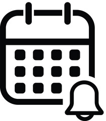 Wall Mural - Calendar icon. Calendar planner icon collection. Reminder organizer event signs. Calendar notification icon. Black and white calendar buttons
