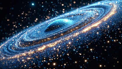 Wall Mural - space genetic concept. abstract background where we can see a birth of new planet out of light sourc