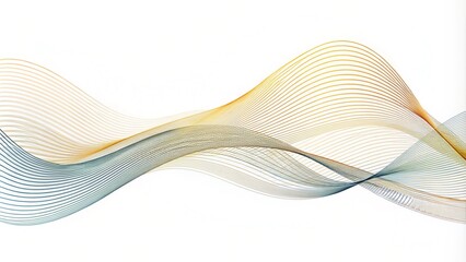 Wall Mural - 3d wave lines pattern smooth curve flowing dynamic black isolated on white background for concept of