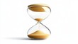 © Andrew - Time Running Out: An hourglass with sand trickling through its narrow neck, a symbol of the passage of time, deadlines, and the fleeting nature of moments.