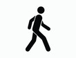 © Sambin - Simple walking icon silhouette. running icon