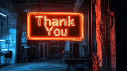 Wall Mural - an orange neon sign says 