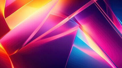 Wall Mural - abstract geometric art: vibrant colors and shapes