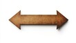 © Andrew - Double Arrow Signpost: Rustic Brown Wooden Arrows Pointing in Opposite Directions