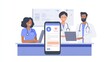 © Elshad Karimov - Access healthcare remotely with our online doctor services. Our mobile app streamlines appointments, with a dedicated smartphone screen and stethoscope for seamless telemedicine. Stay connected
