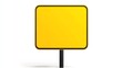 © Andrew - Blank yellow road sign on a white background