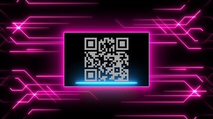 QR code for payment. Scan qr code icon with laser.