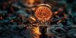 © Govan - Illuminated human brain shaped light bulbs and creative background of artificial intelligence concepts