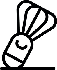 Poster - Simple whisk icon resting on a counter, ready for baking and cooking