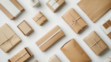 Wall Mural - Minimalist packaging made from sustainable materials only