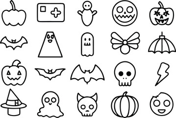 set of halloween icons