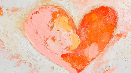 Poster - Colorful heart painted in vibrant hues