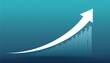 © Albaloshi - visual metaphor for financial success, depicting an ascending arrow symbolizing rising profits or growth.